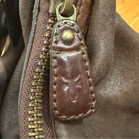 Vintage *Rare* Frye Christine Hobo Leather Shoulder Bag with Braided Handle - Picture 9 of 15